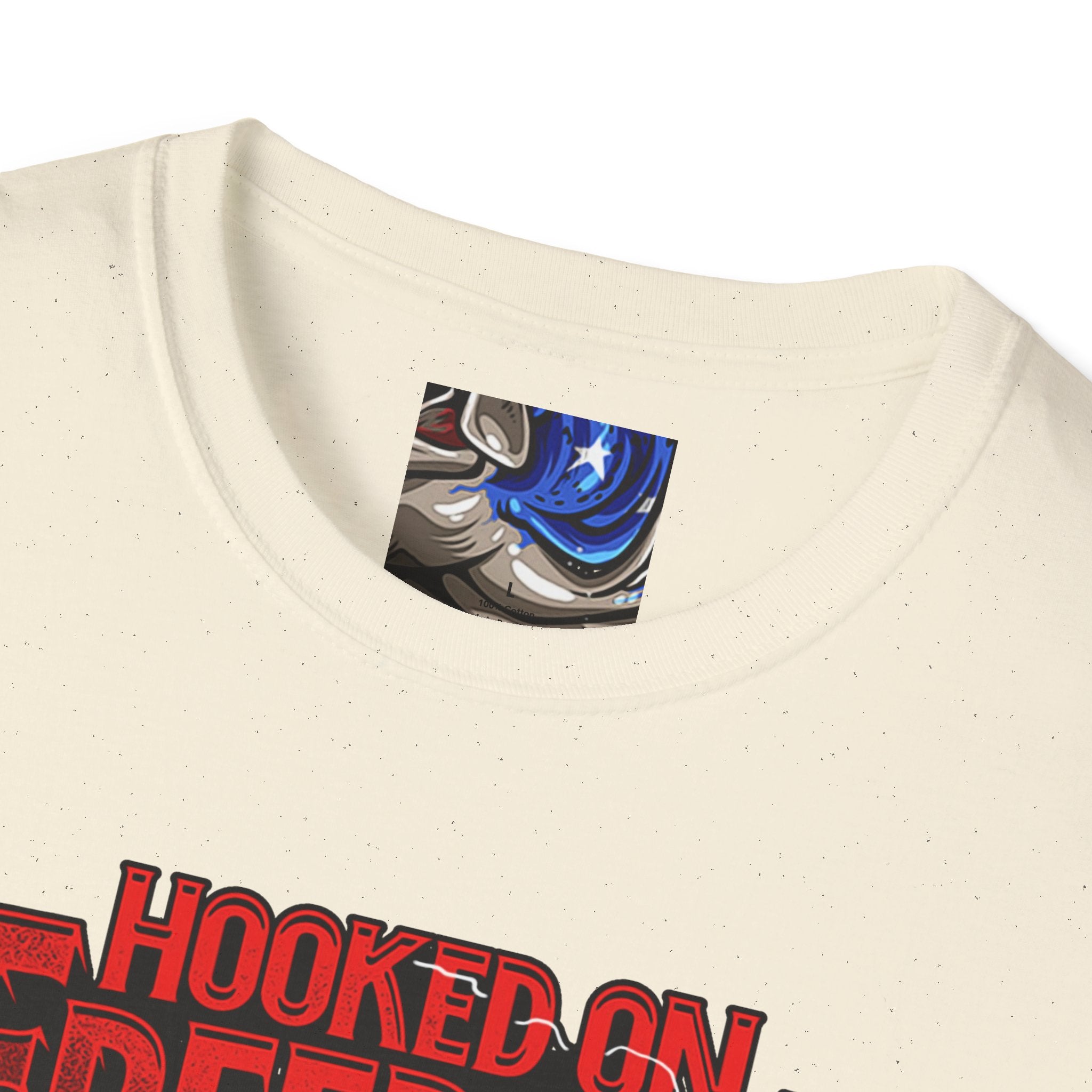 Hooked on Freedom Unisex Softstyle T-Shirt - Comfortable and Bold Graphic Tee for Outdoor Lovers