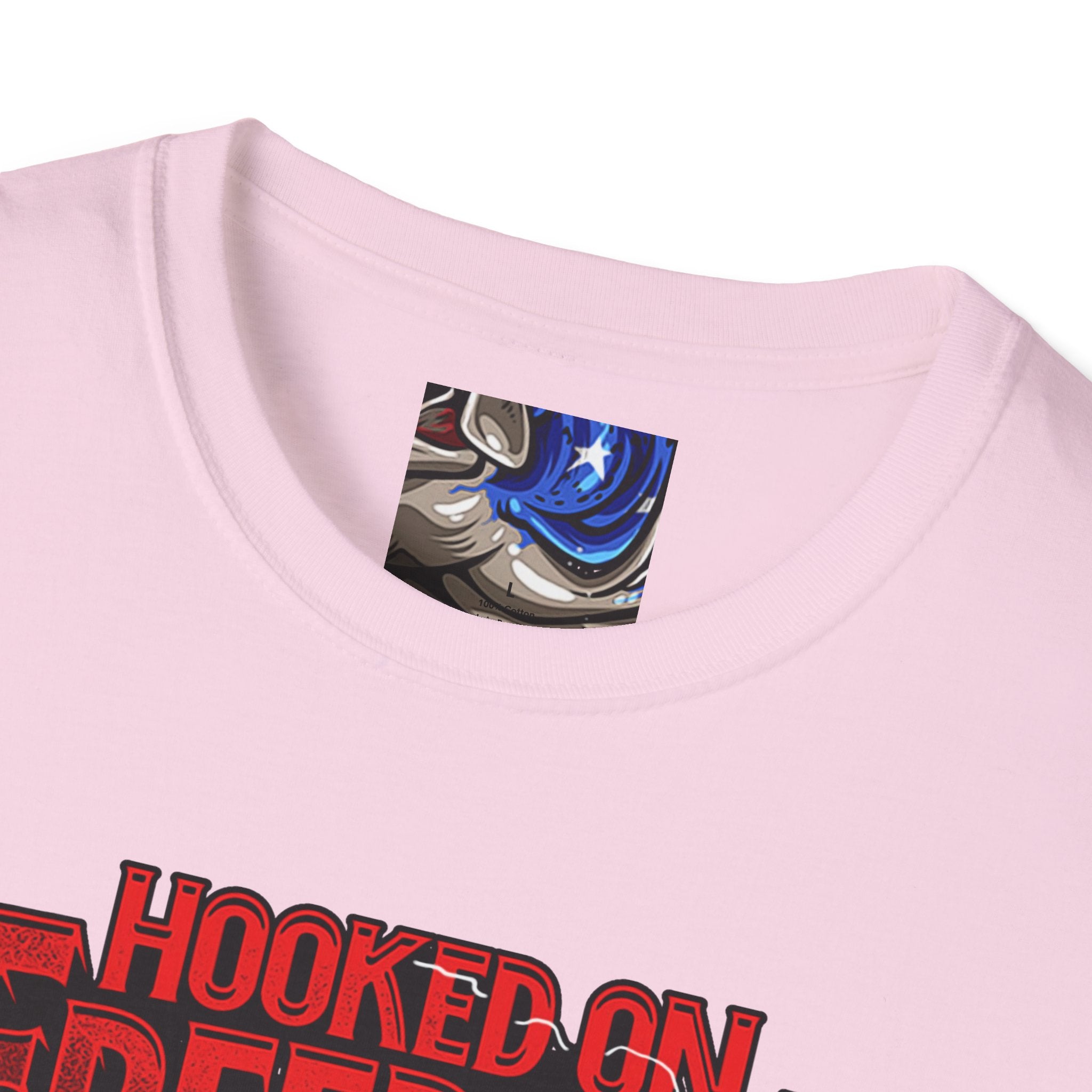 Hooked on Freedom Unisex Softstyle T-Shirt - Comfortable and Bold Graphic Tee for Outdoor Lovers